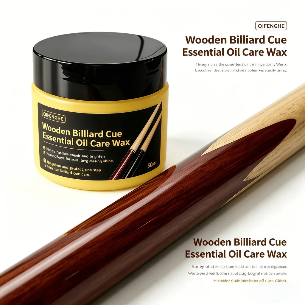 Essential Oil Care Wax for Wooden Billiard Cues | Polish & Shine