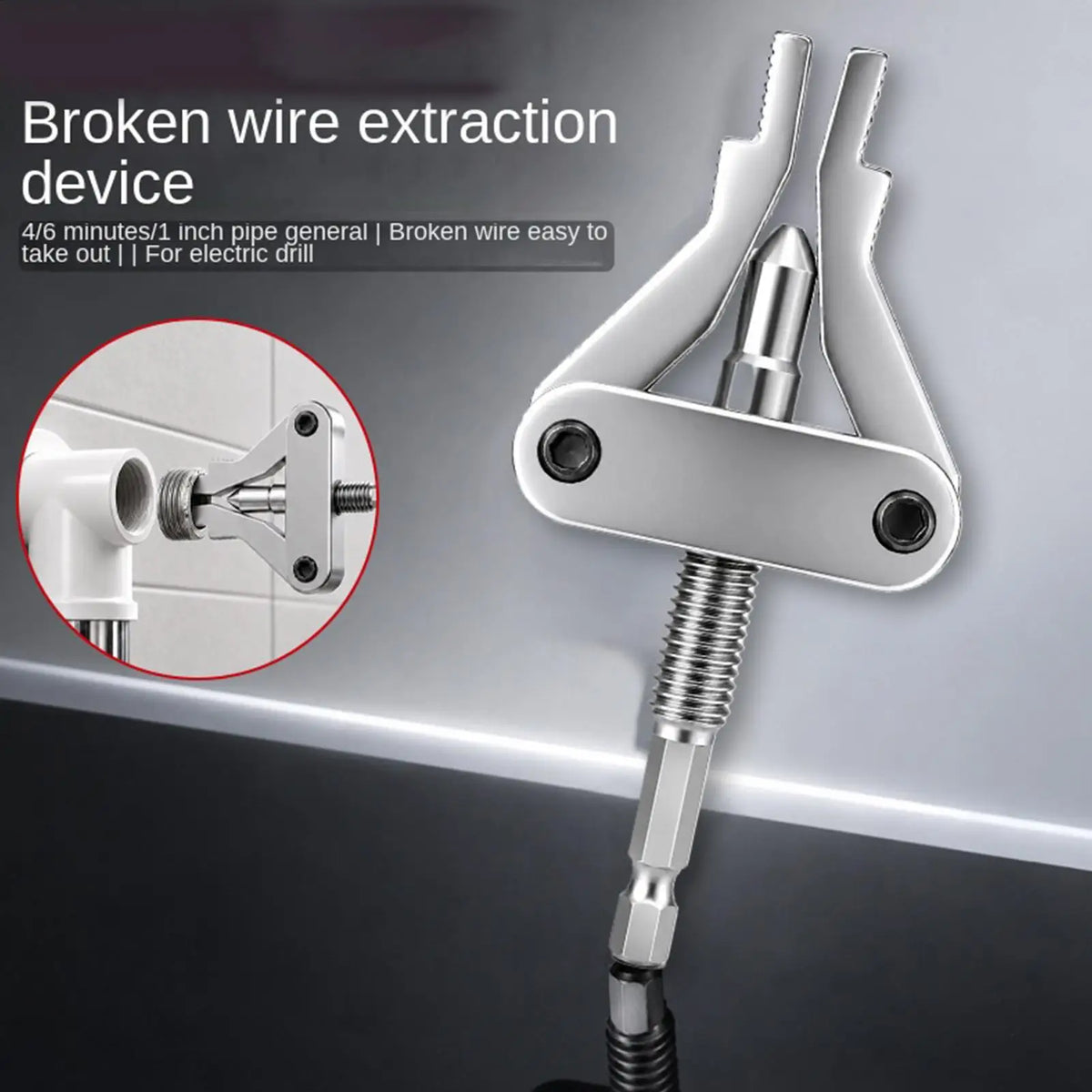 Faucet Angle Valve Wire Extractor | Hex Shank Pipe Repair Tool