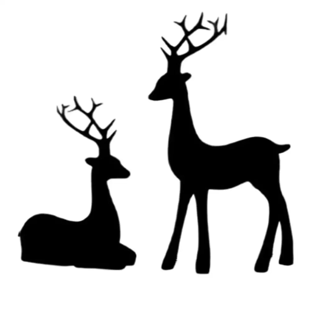 Christmas Reindeer Resin Statue – Elk Sculpture Figurine Decor