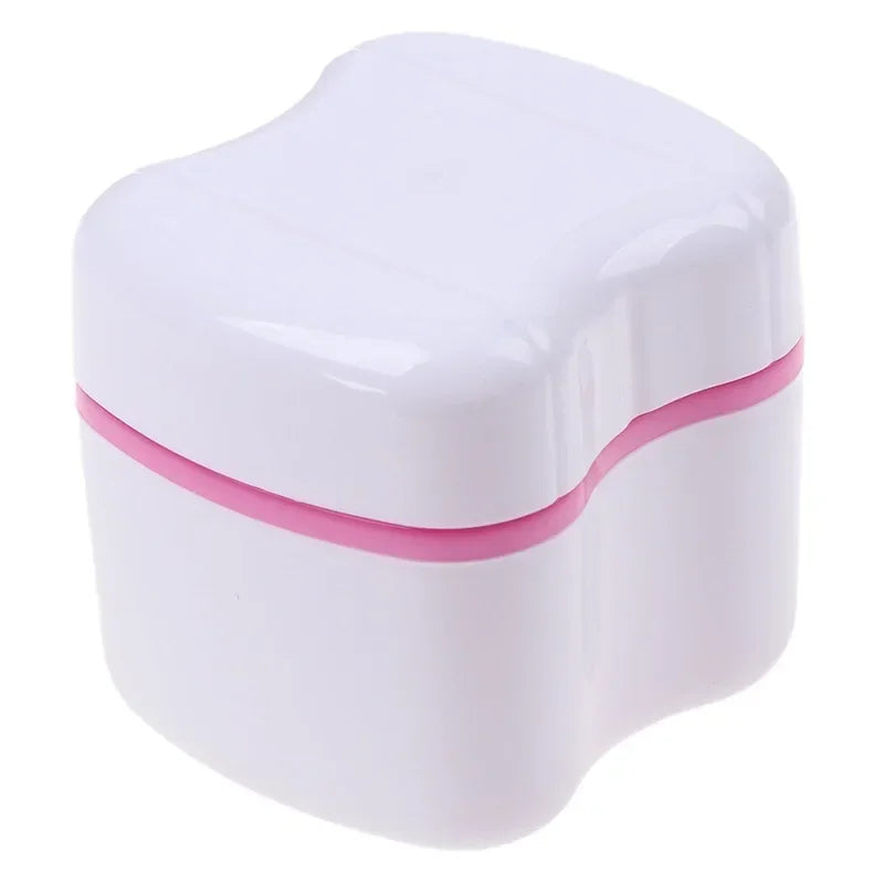 Denture Storage & Cleaning Box | Portable PP Case with Net