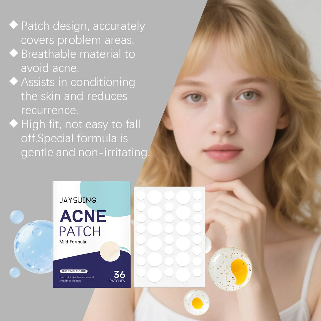Jaysuing Salicylic Acid Pimple Patches – 36pcs Acne Hydrocolloid