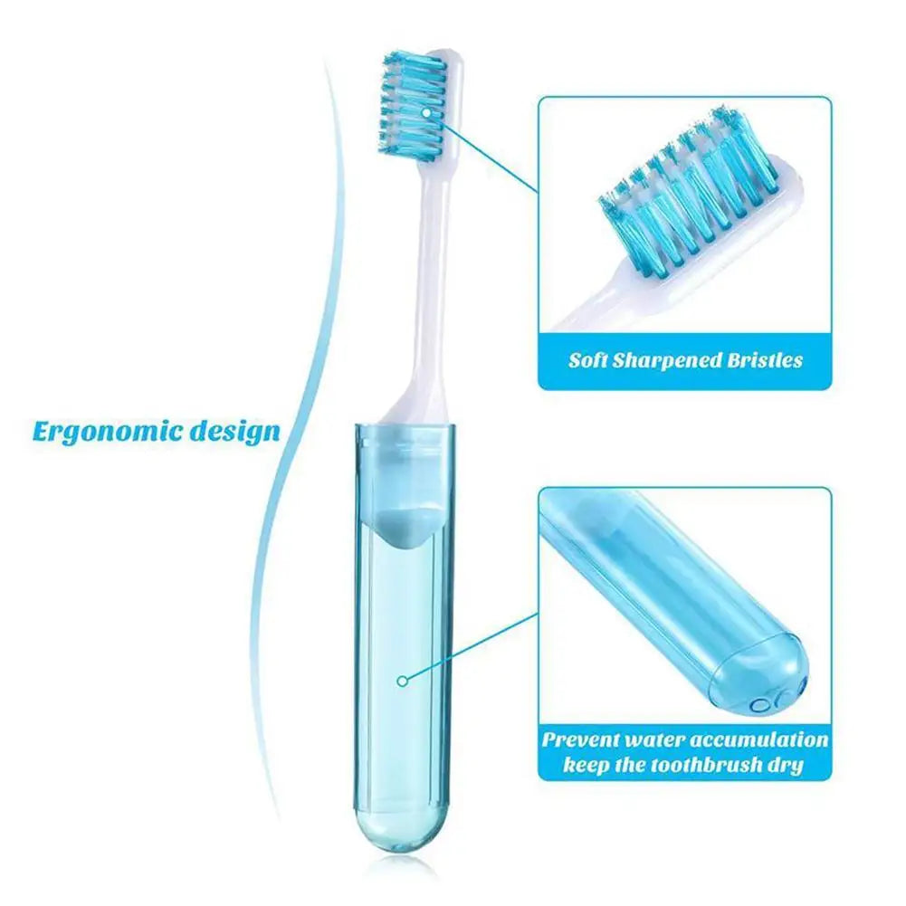 Foldable Travel Toothbrush – Soft Bristles, Portable & Compact