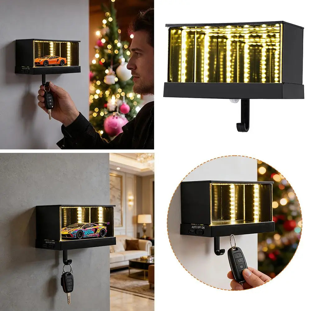 Infinity Garage LED Keychain – Infinite Mirror Illusion Key Holder