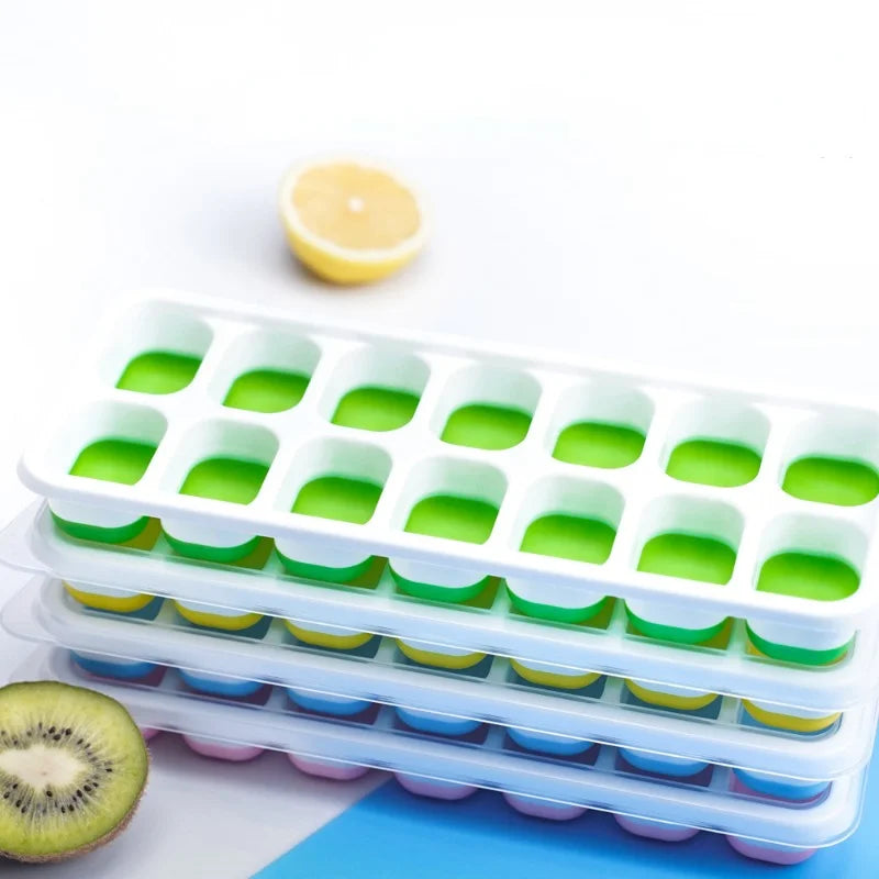 14-Grid Silicone Ice Cube Tray | Square Mold for Bar & Home