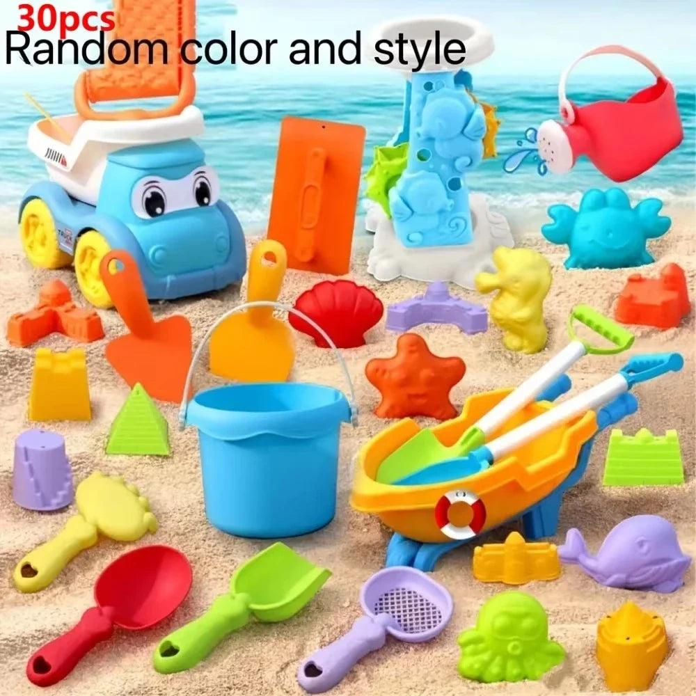 Kids Beach Sand Toys Set – Bucket, Shovel & Dinosaur Molds