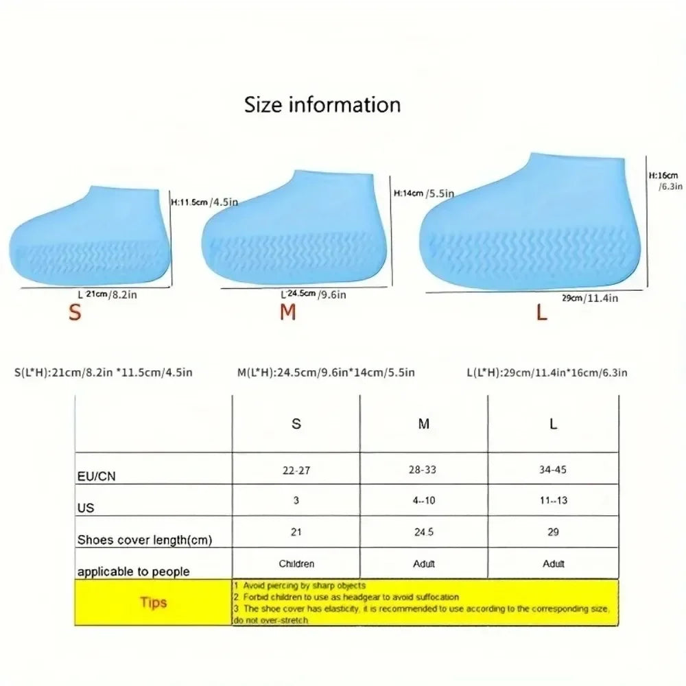 Shoes Waterproof Covers Outdoor Rain Boots Children Rainy Day Biker