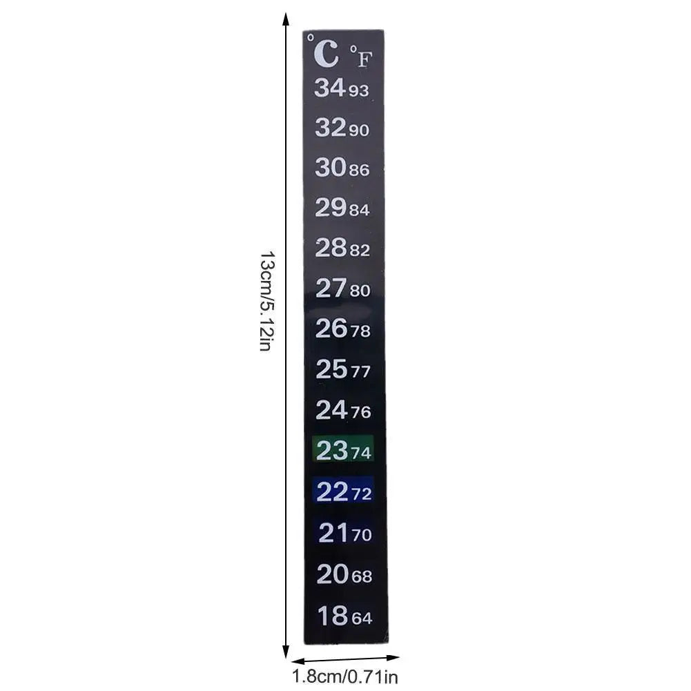 Aquarium Stick-On Thermometer Strip – Dual °C/°F Fish Tank