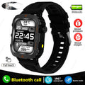 Military Smartwatch Men – Bluetooth Call, LED Flashlight, 3ATM