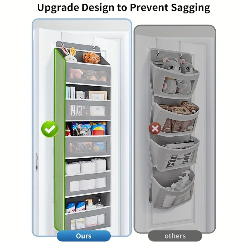 Hanging Storage Bag Pockets Over Door Wall Mounted Rack Household