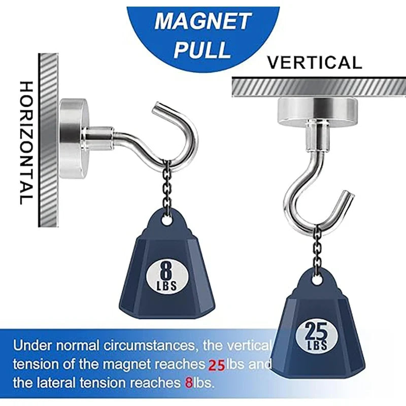 Magnetic Hook Strong Iron Absorption Electroplating Household