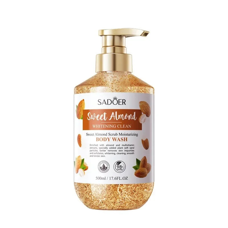 Sweet Almond Scrub Shower Gel – Brightening Body Wash 500ml