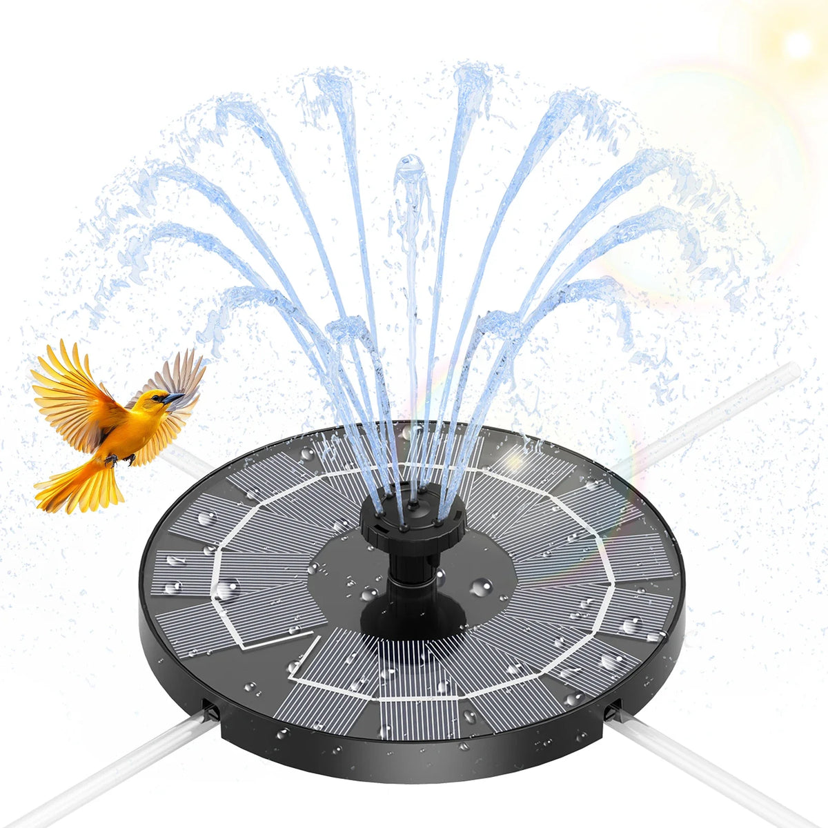 2.5W Solar Fountain with 6 Nozzles – Garden Pond & Pool