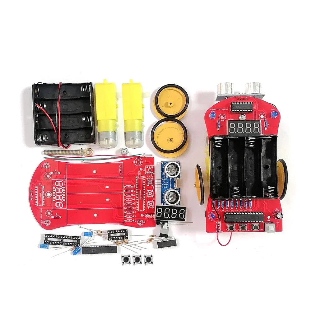 DIY Ultrasonic Obstacle Avoidance Robot Car Soldering Kit