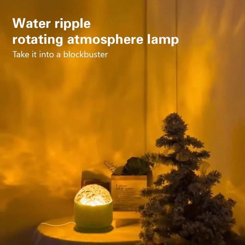 16-Color Aurora Water Ripple Projector Night Light | Remote