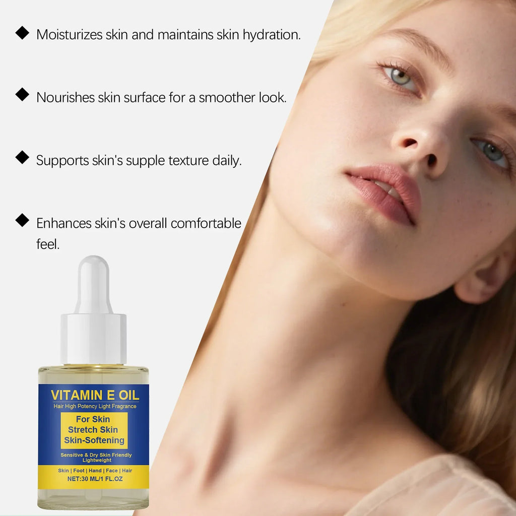 Vitamin E Body Oil – Moisturize Skin, Hands, Feet & Scalp 30ml