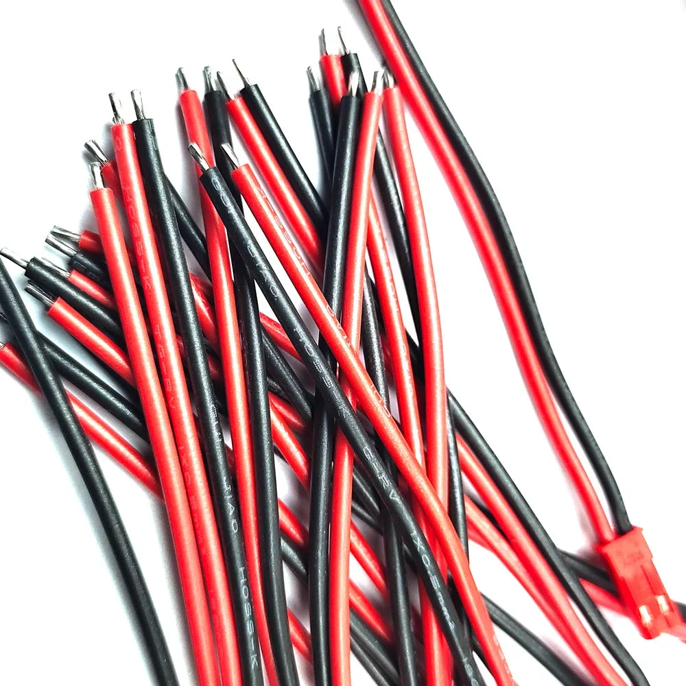10Pairs 20AWG JST Plug Connector SYP 2Pin Male Female Soft Silicone
