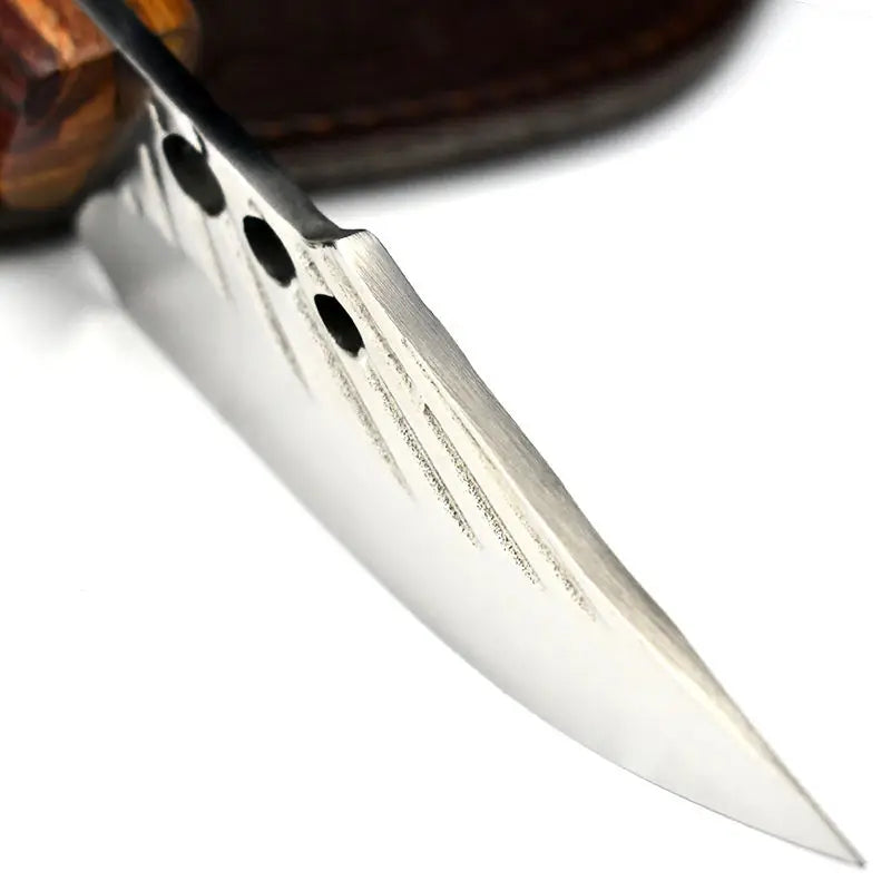 Hand-Forged Ring Knife – Stainless Steel Meat Cleaver