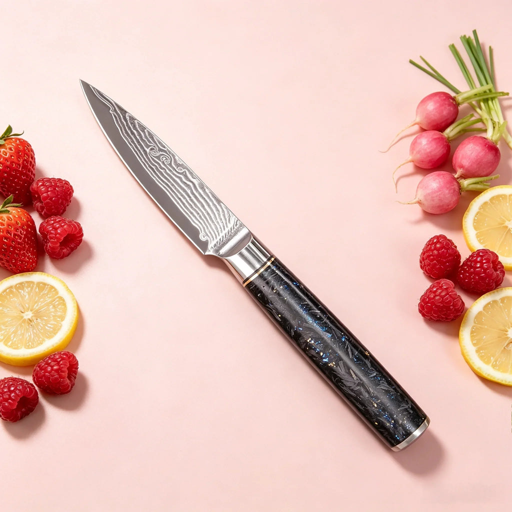 Damascus Steel 67-Layer Paring Knife – Sharp Kitchen Chef Knife