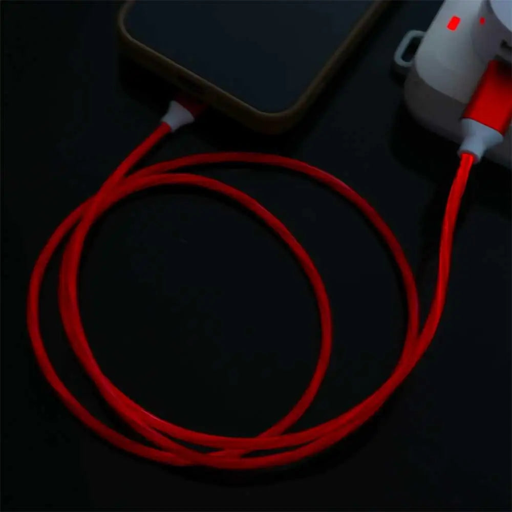 LED Glowing USB-C & Micro USB Charging Cable – 1M Luminous