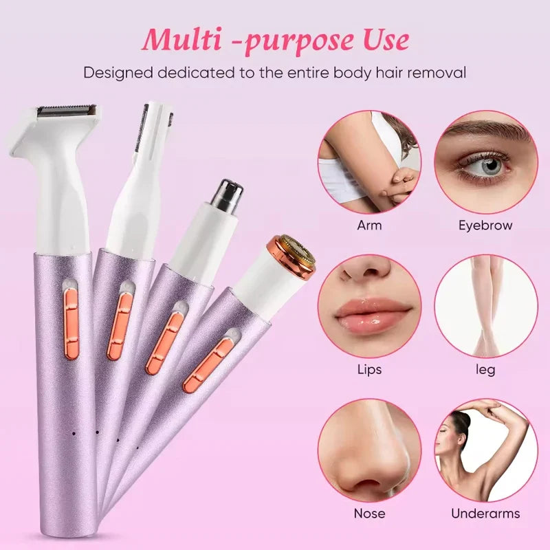 Rechargeable Portable Epilator – Face & Body Hair Trimmer
