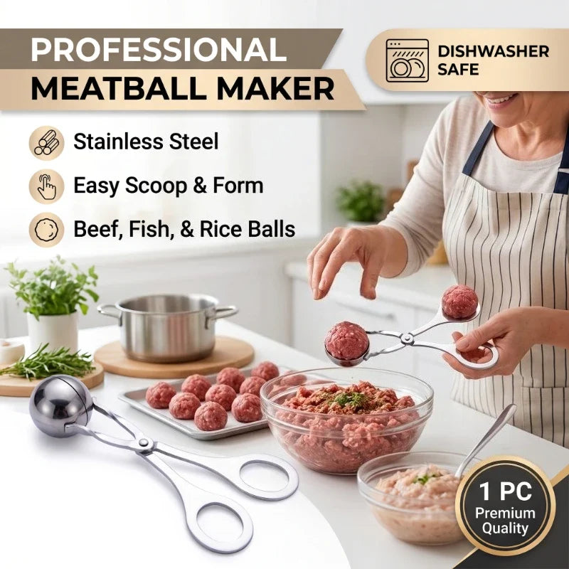 Stainless Steel Meatball Maker Clip Household Manual Making Mold Fish