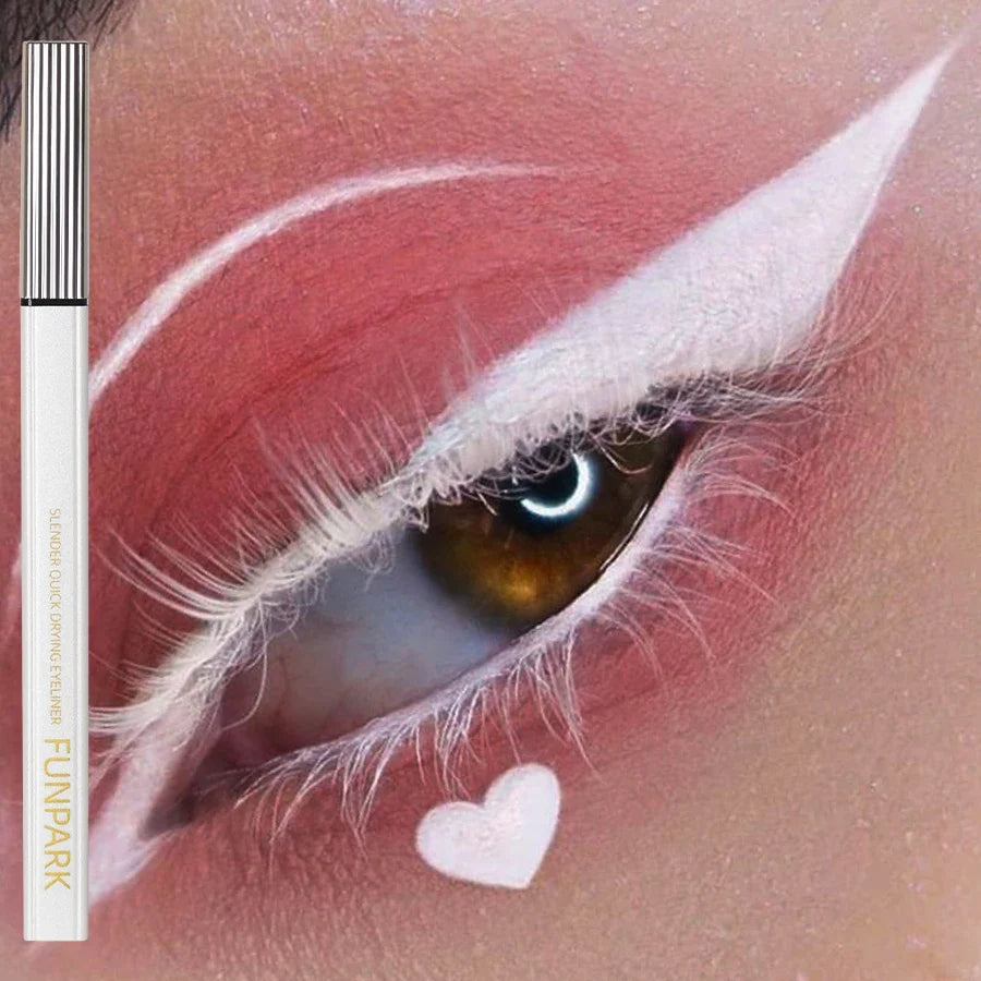 FUNPARK White Matte Liquid Eyeliner – Waterproof & Long-Lasting