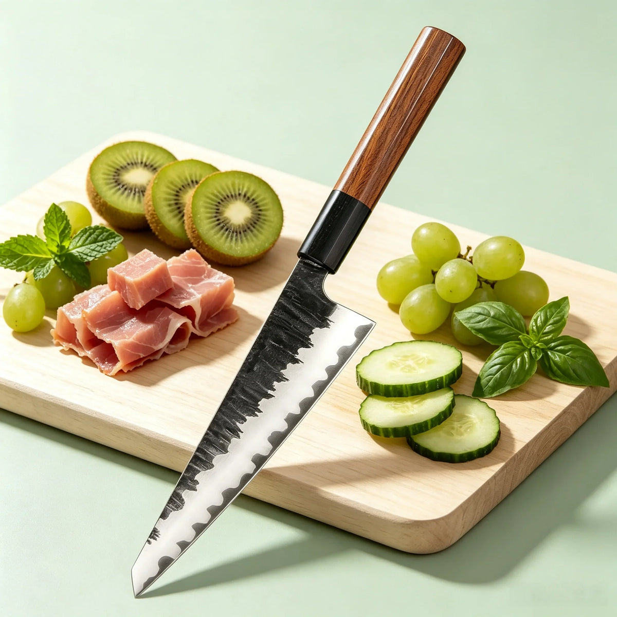 Japanese Kiritsuke Chef Knife – Clad Steel & Wood Handle