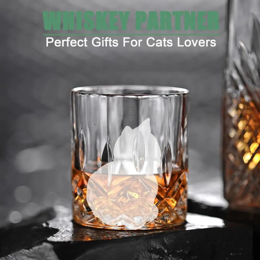 3D Cat Ice Cube Mold | BPA-Free Silicone, 4 Cavities
