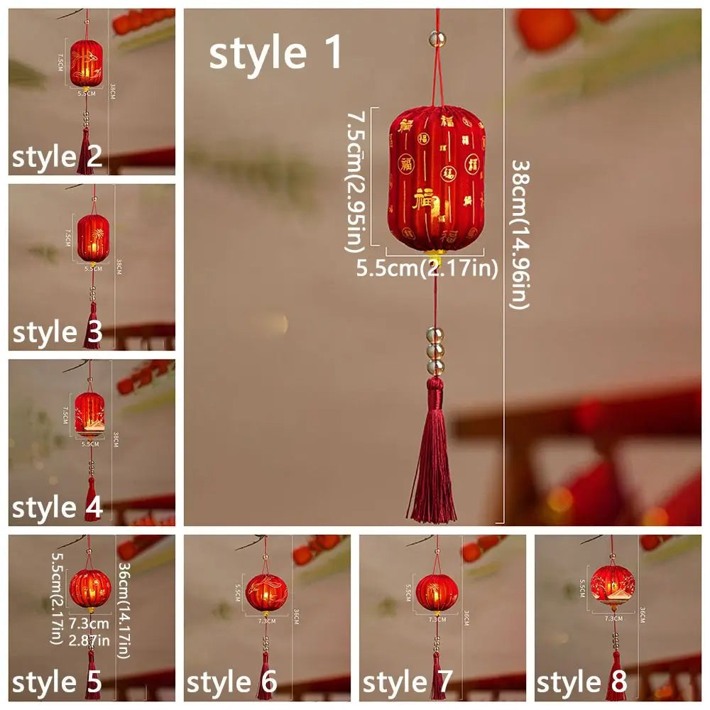 2026 Horse Year Chinese New Year Handmade Glowing Cloth Lantern