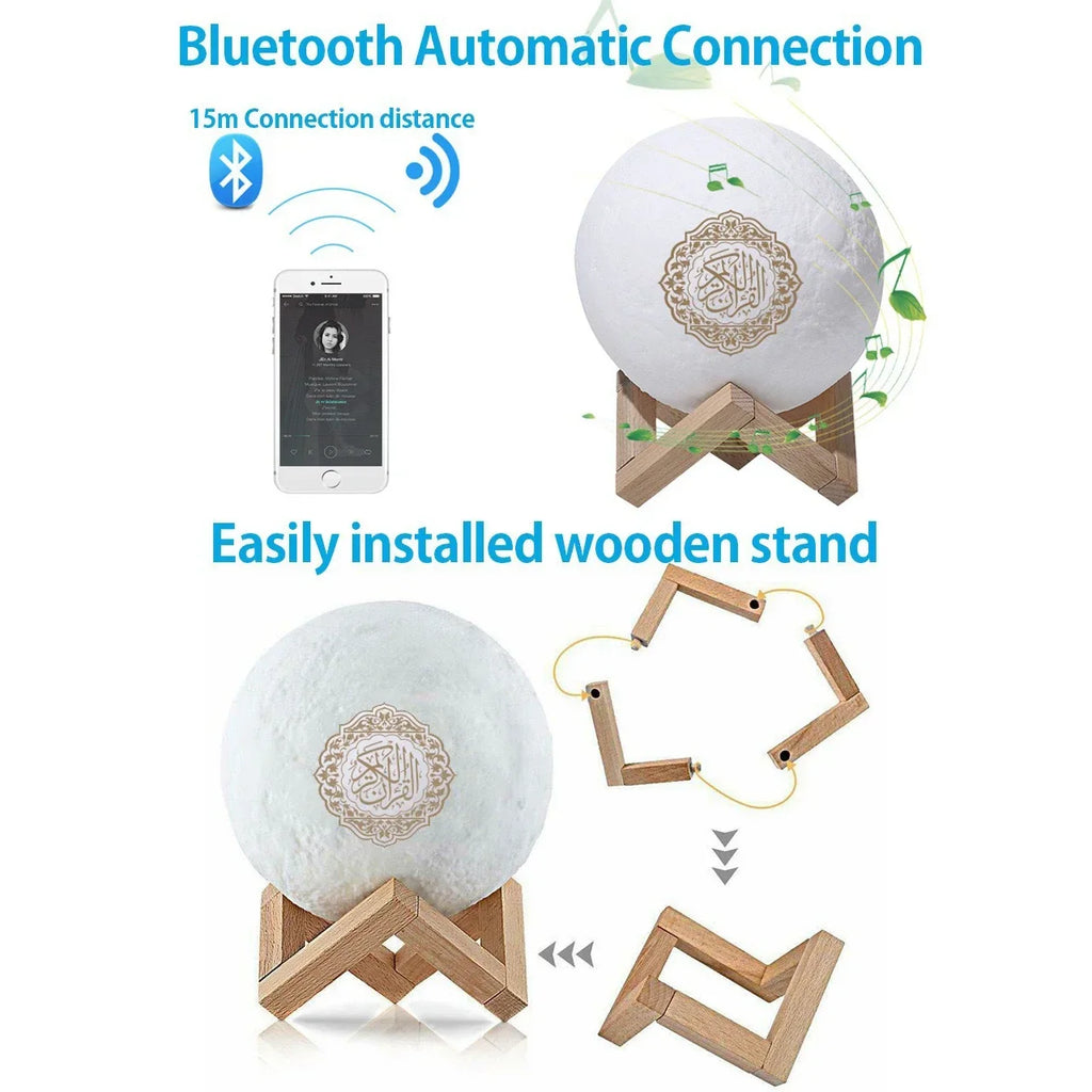 Islamic Quran Azan Bluetooth Speaker & Night Light Lamp