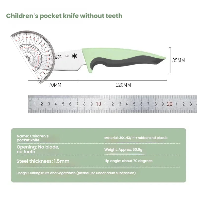 Kids' Safety Fruit Knife – Cartoon Crocodile Kitchen Knife