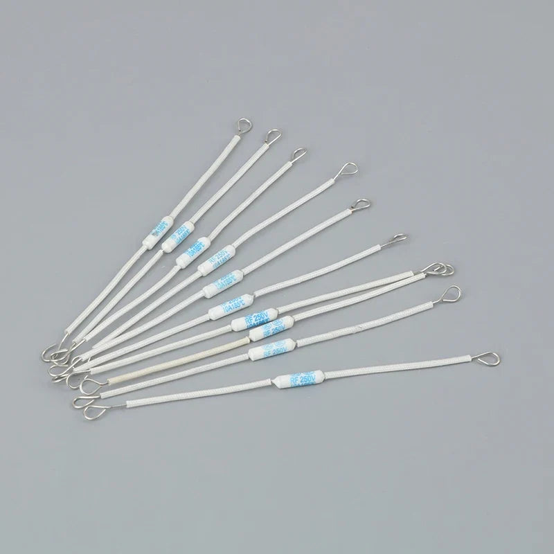 10-Pack RF250V 10A 185°C Ceramic Thermal Cutoff Fuse