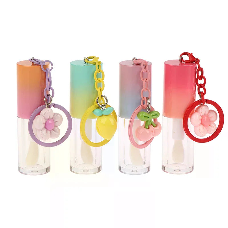 Gradient Lip Gloss Tube with Keychain | Refillable DIY Container