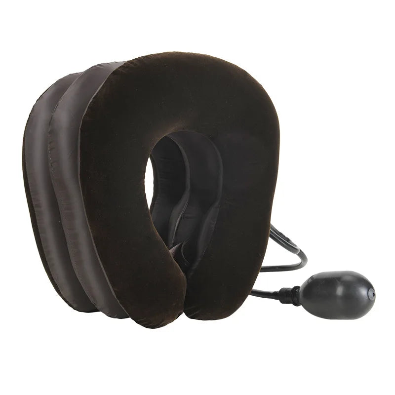 Inflatable U-Neck Air Cushion Pillow | Cervical Support & Massager