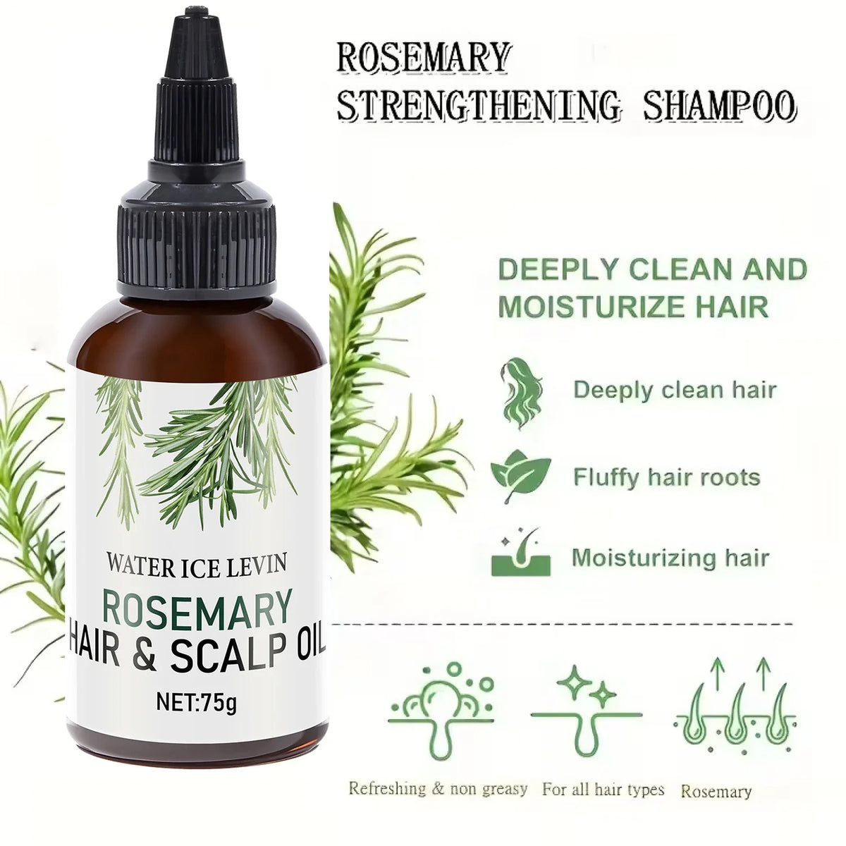 Hair & Scalp Oil with Biotin, Keratin & Rosemary – All Hair Types