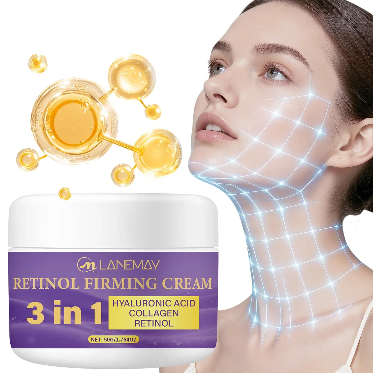 Retinol Firming Cream 3-in-1 Hyaluronic Acid & Collagen 50g