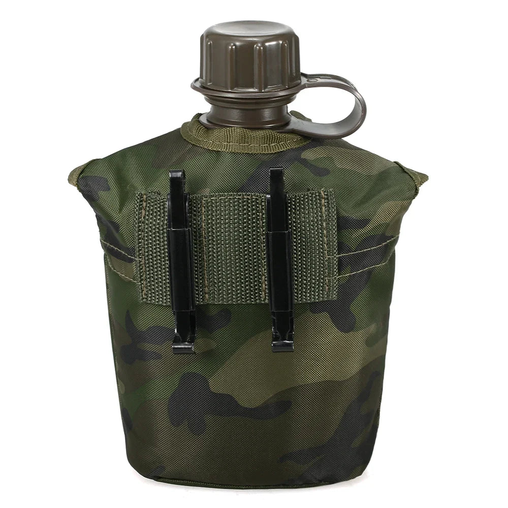Hiking Backpacking Survival Water Bottle Kettle Outdoor Military