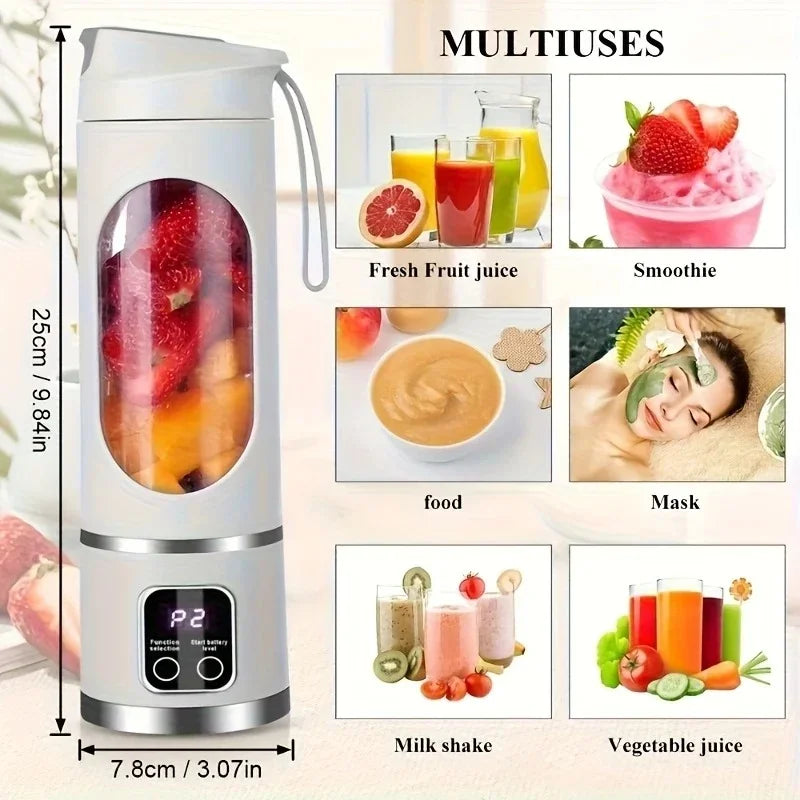 Portable Electric Juicer 450ml Rechargeable Mini Blender