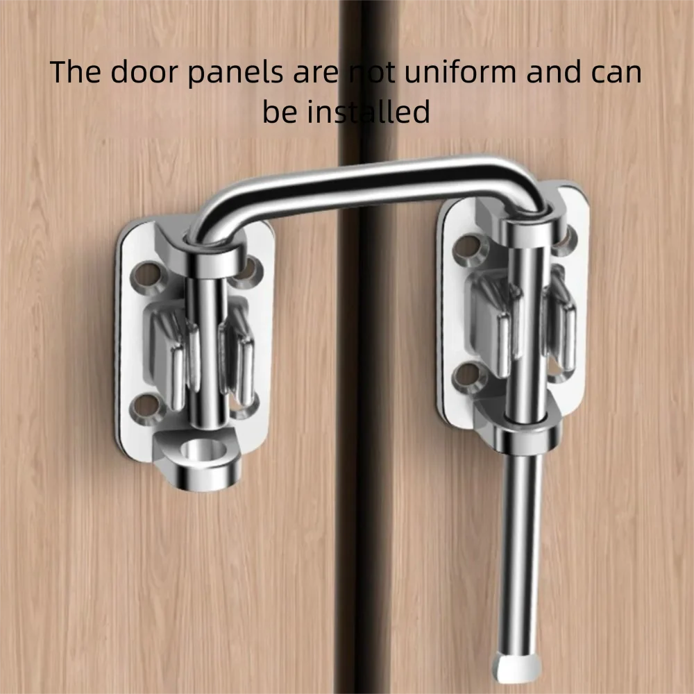 Stainless Steel Door Latch Lock Non Perforated Gate Thickened 90 180