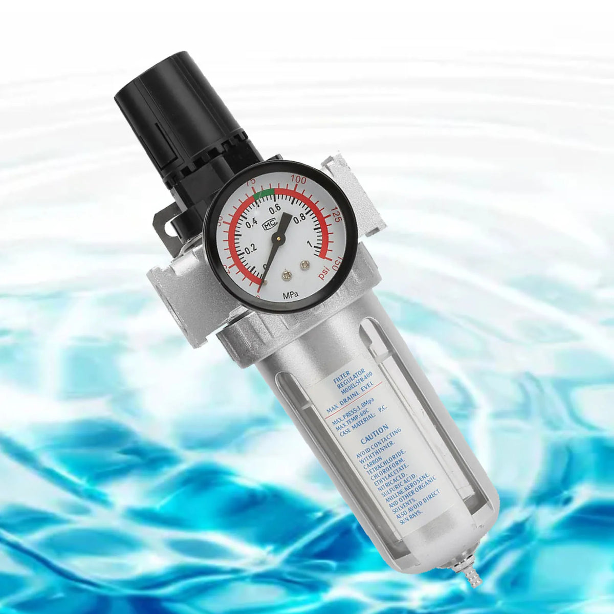 1 2 Air Compressor Moisture Water Trap Filter Regulator Mount