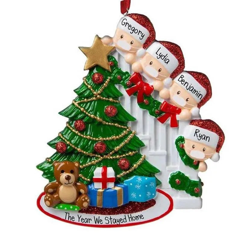 Reindeer Family Christmas Tree Ornament Pendant | 2–6 People