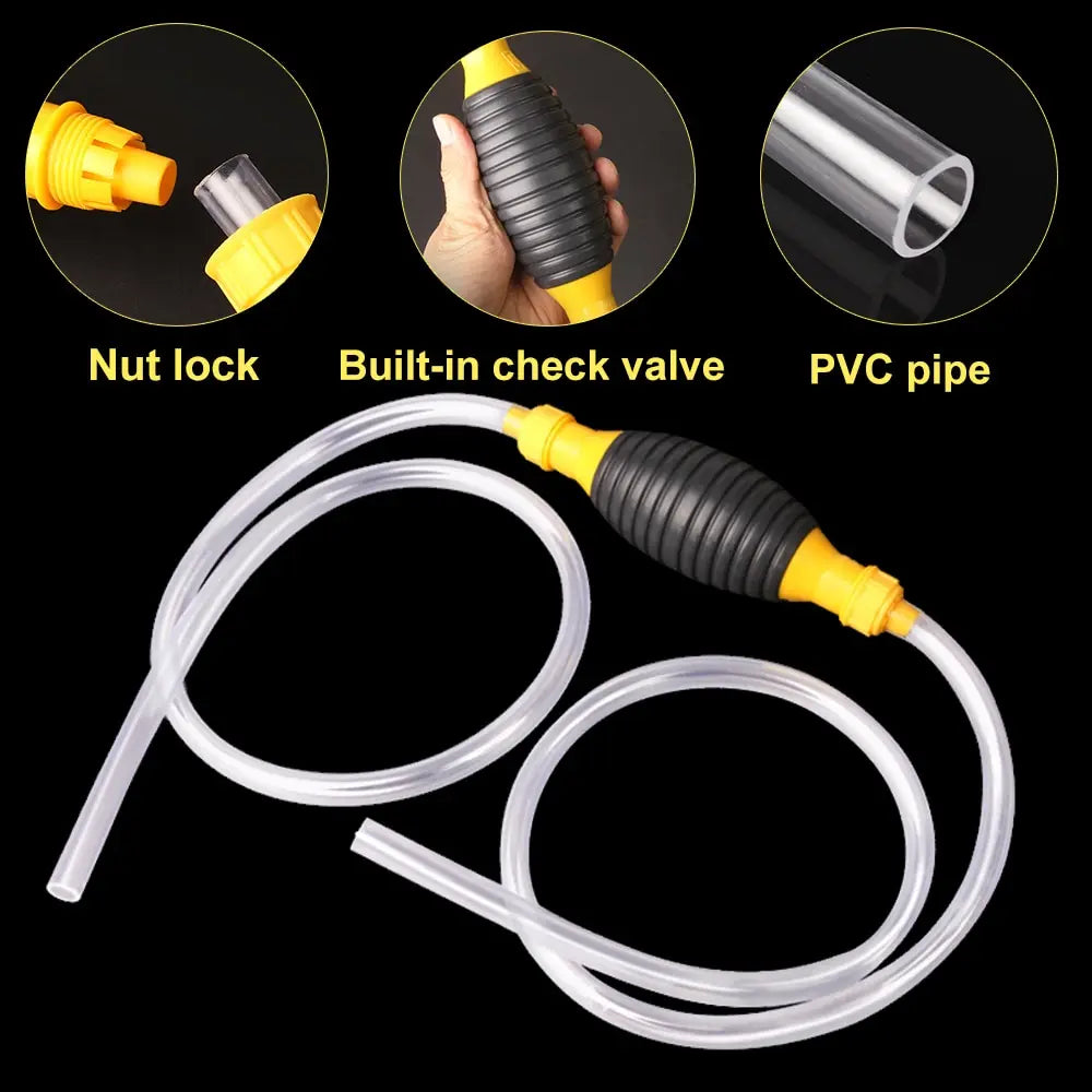 Manual Hand Fuel Siphon Pump – Gas, Diesel & Liquid Transfer