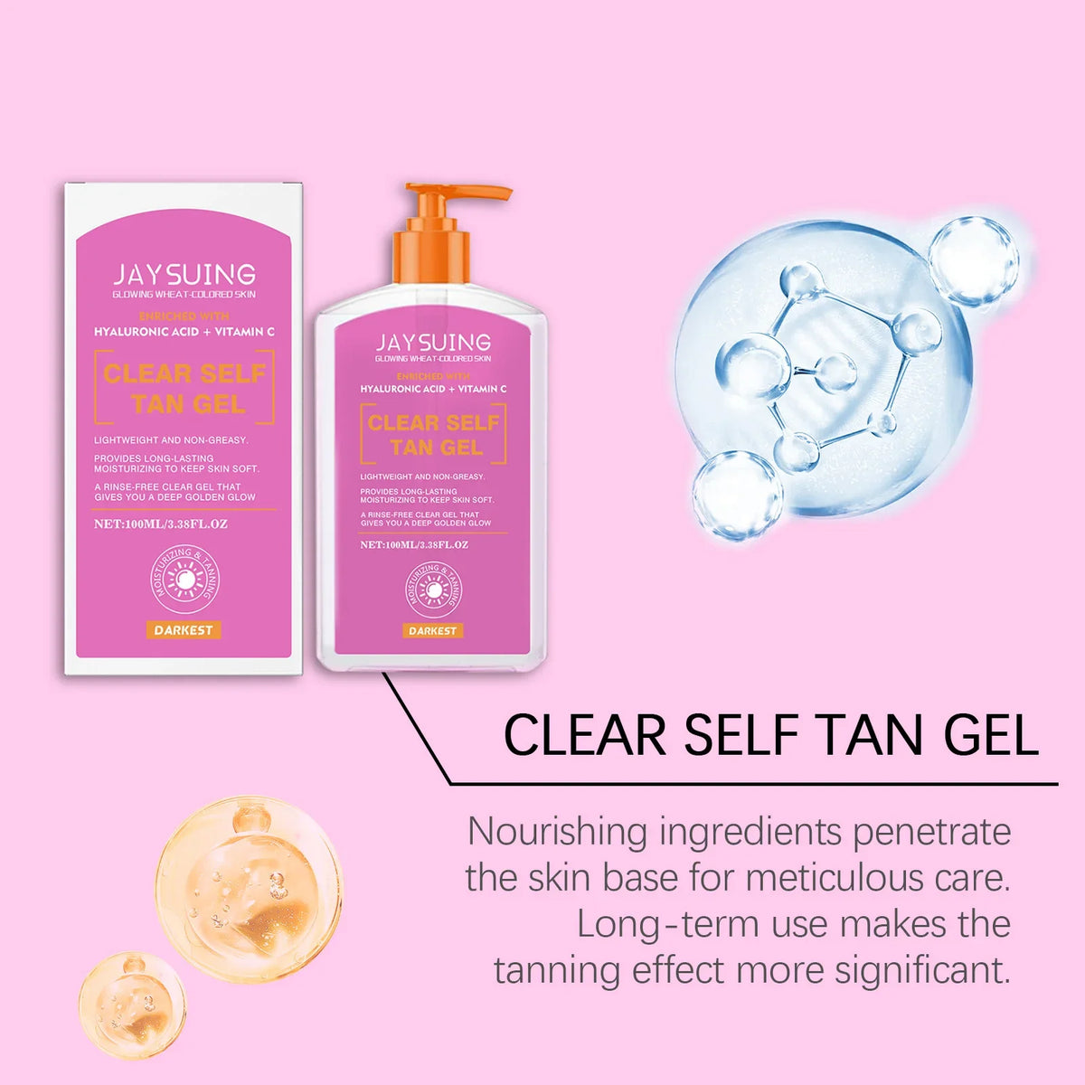 Jaysuing Self-Tanning Gel – Moisturizing Bronze Glow 100ml