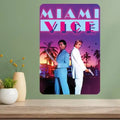 Miami Vice Metal TV Show Poster Sign – Retro Aluminum Wall Art