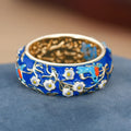Huitan Blue Flower Ring for Women – Vintage Fashion Jewelry