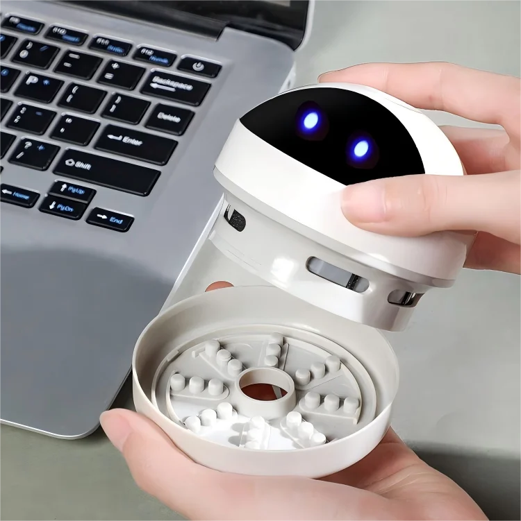 HOMEFISH Mini Desktop Vacuum Cleaner USB Rechargeable + Brush