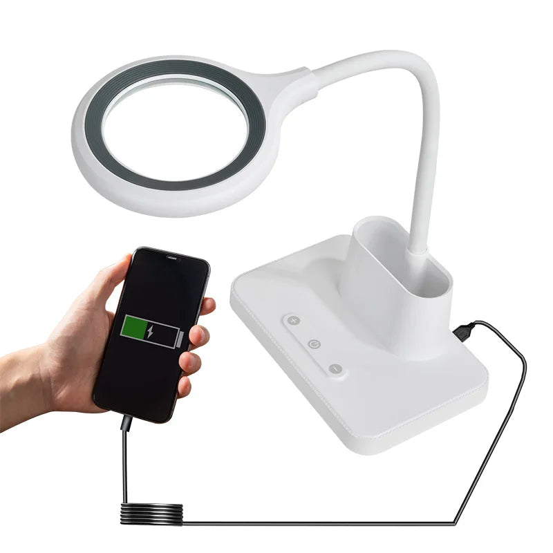 5X Magnifier Lamp 48 LED Desktop Folding Light – Welding & Detail Work