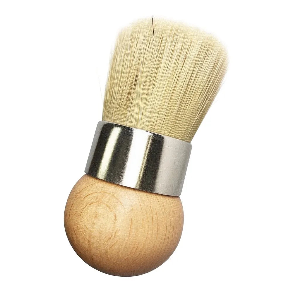 Round Wax Brush – Natural Bristle Wooden Handle Stencil Tool