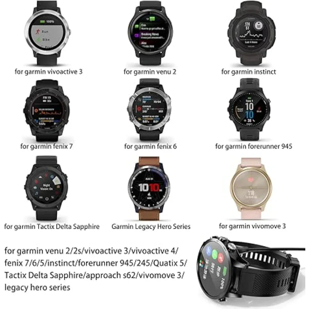 Garmin Smartwatch USB Charger – Forerunner, Fenix & Vivoactive
