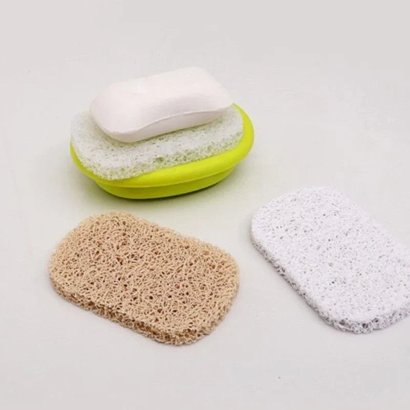 Self Draining Soap Bar Holder Lift Pad Nonslip Dish Tray Shower Bath